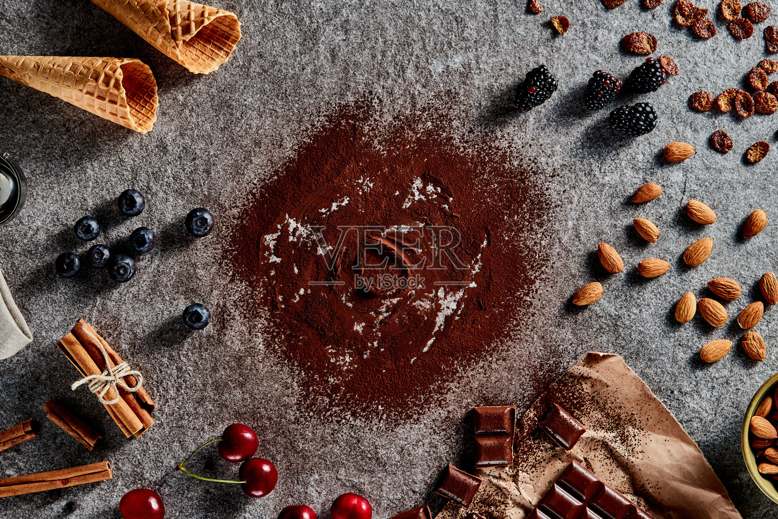 美食冰淇淋背景与空白的空间照片摄影图片