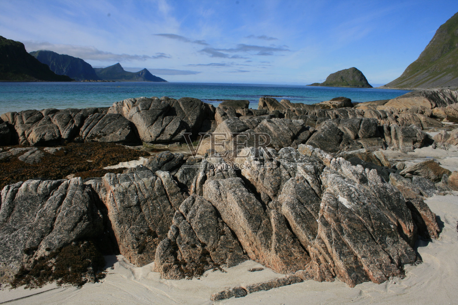 罗弗敦群岛孤独的沙滩照片摄影图片
