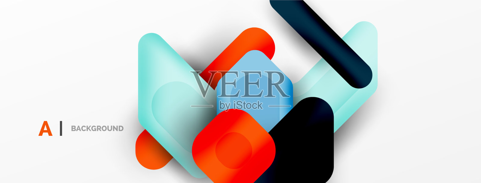 彩色几何形状线条，正方形和插画图片素材