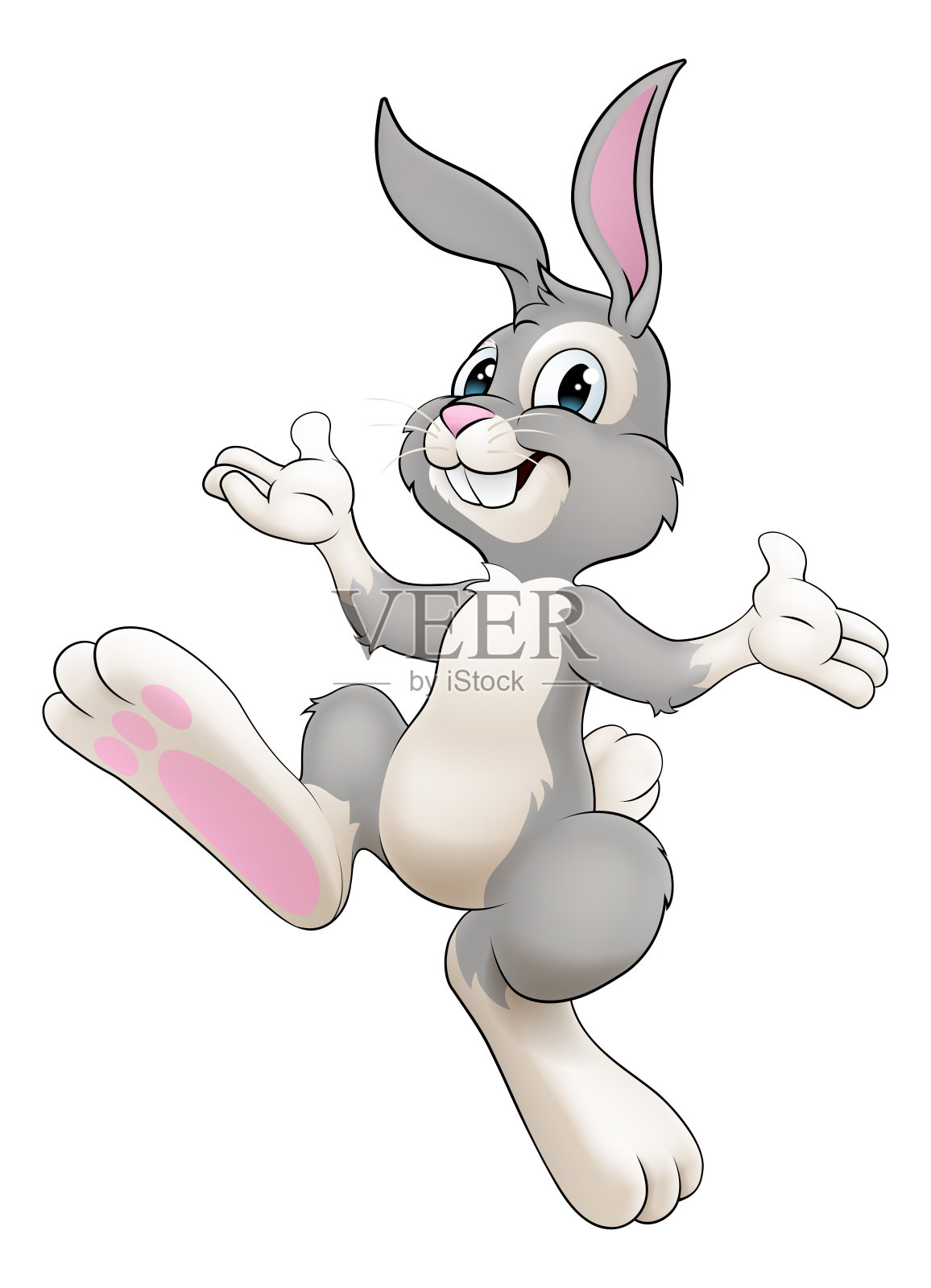 复活节兔子卡通兔子插图插画图片素材