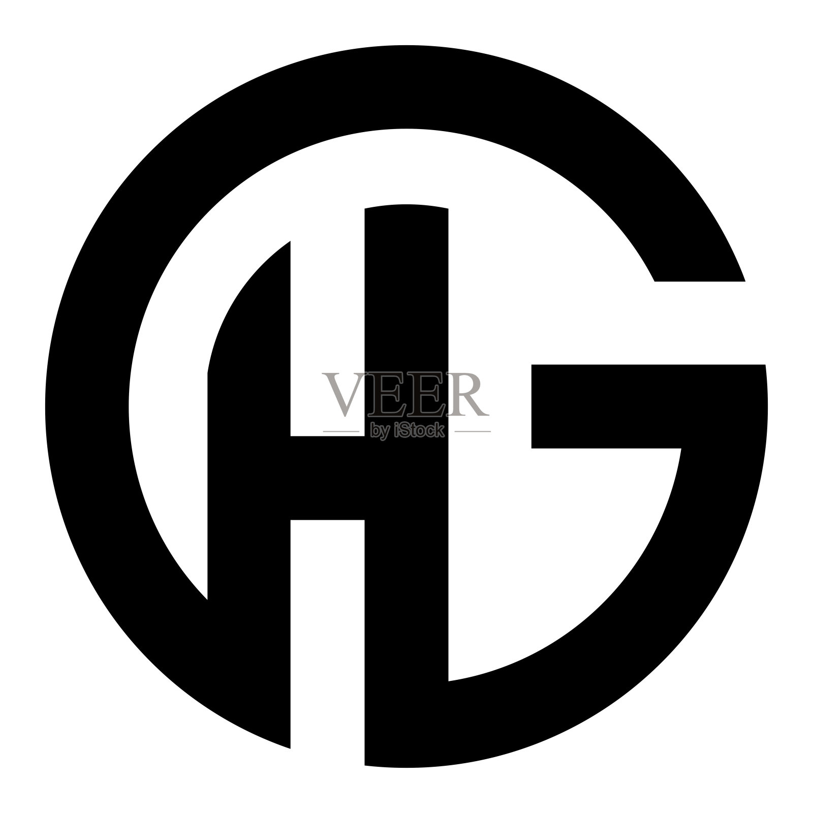 专业创新初始GH标志和HG标志。字母GH或HG最小优雅的字母组合。优质商业艺术字母符号和标志插画图片素材