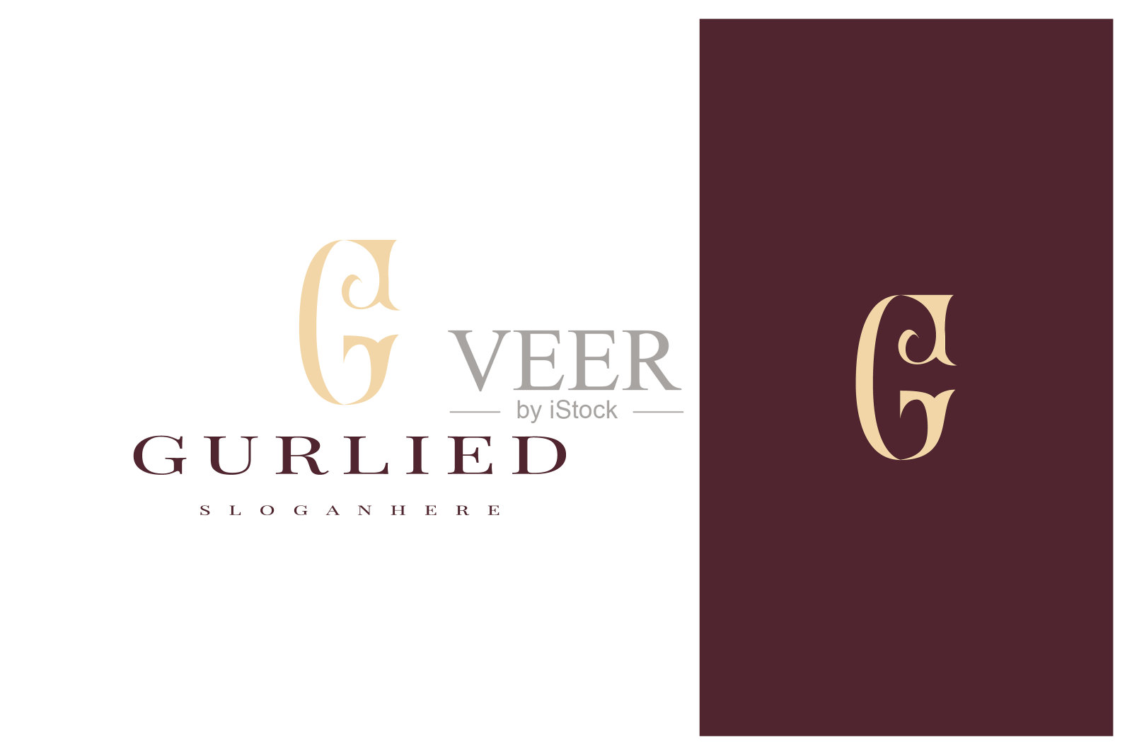 优雅简单的最小奢华字母g设计插画图片素材