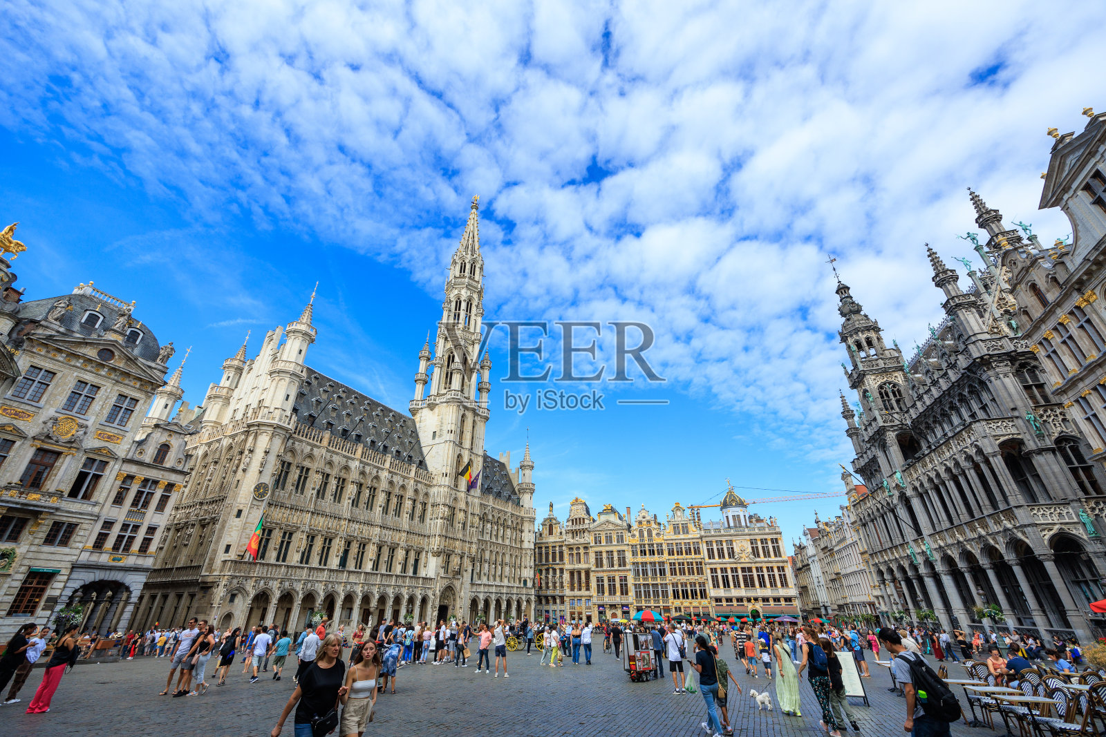 比利时布鲁塞尔，著名的大广场照片摄影图片