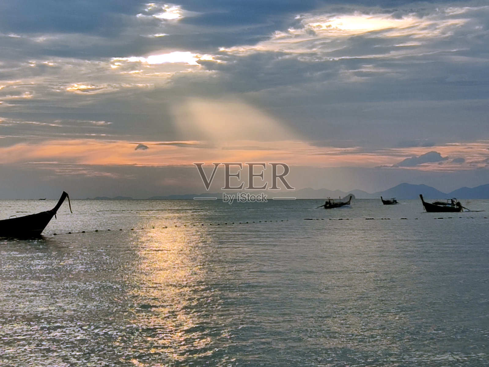 泰国甲米省Railay的日落照片摄影图片