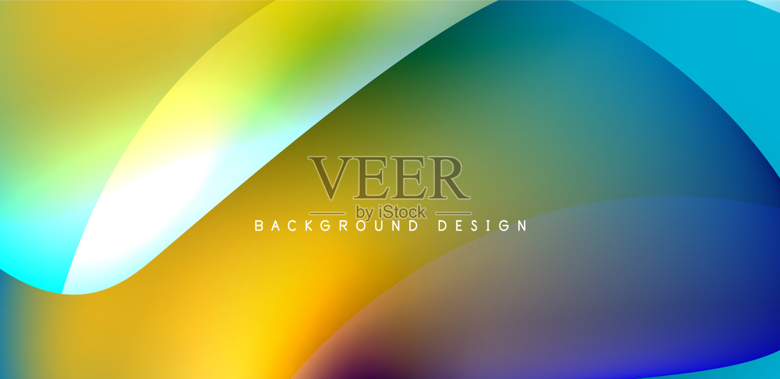 美丽的液体形状与流体的颜色抽象插画图片素材