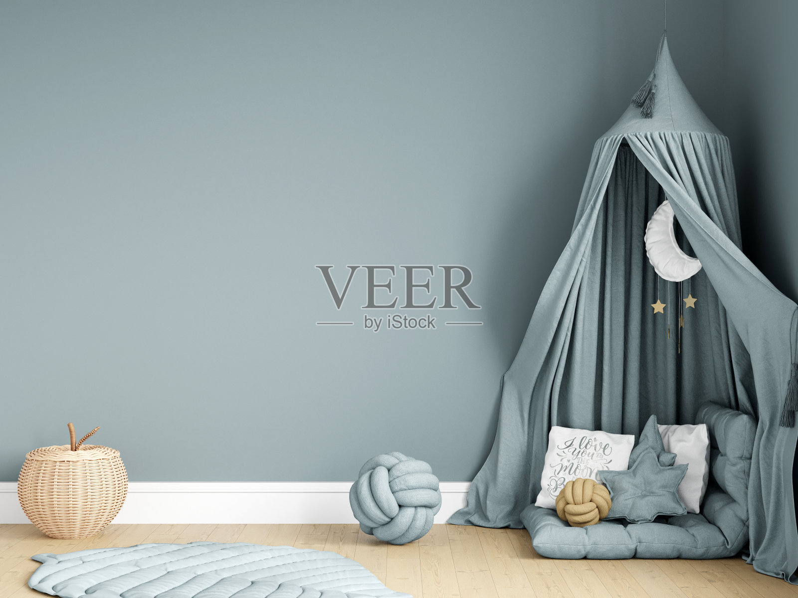 室内背景，空白墙模型，3d渲染照片摄影图片