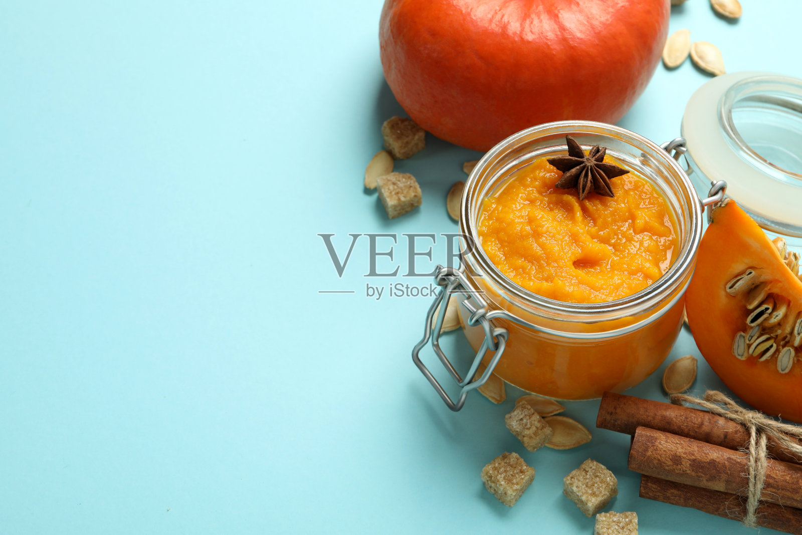 美食概念，南瓜酱，文字空间照片摄影图片