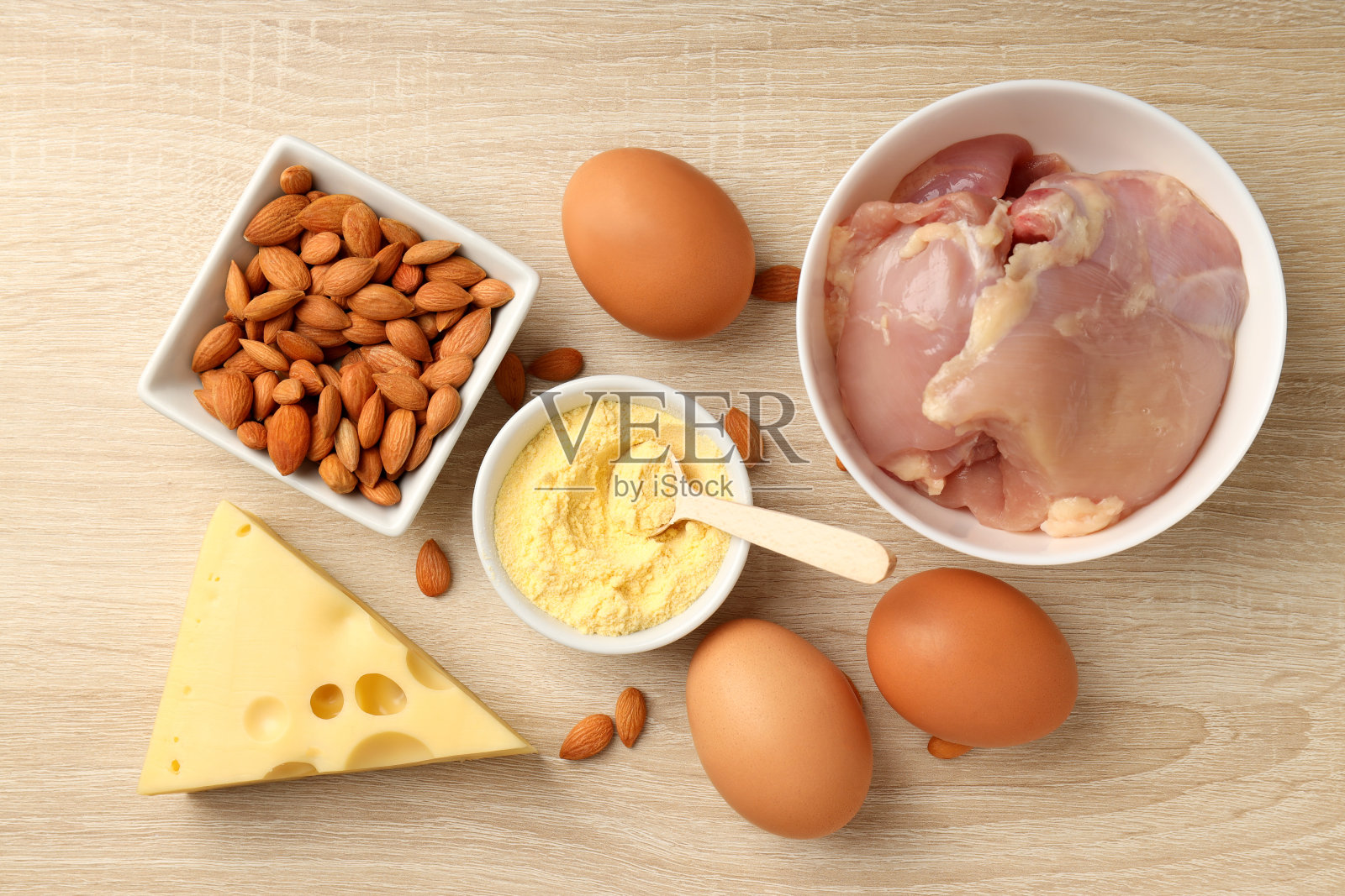 木桌上运动营养的概念照片摄影图片