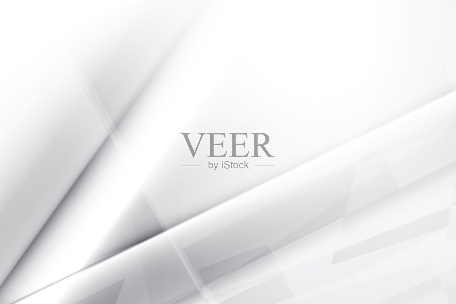 抽象的白色和灰色的颜色，现代设计条纹背景与几何形状。矢量插图。插画图片素材