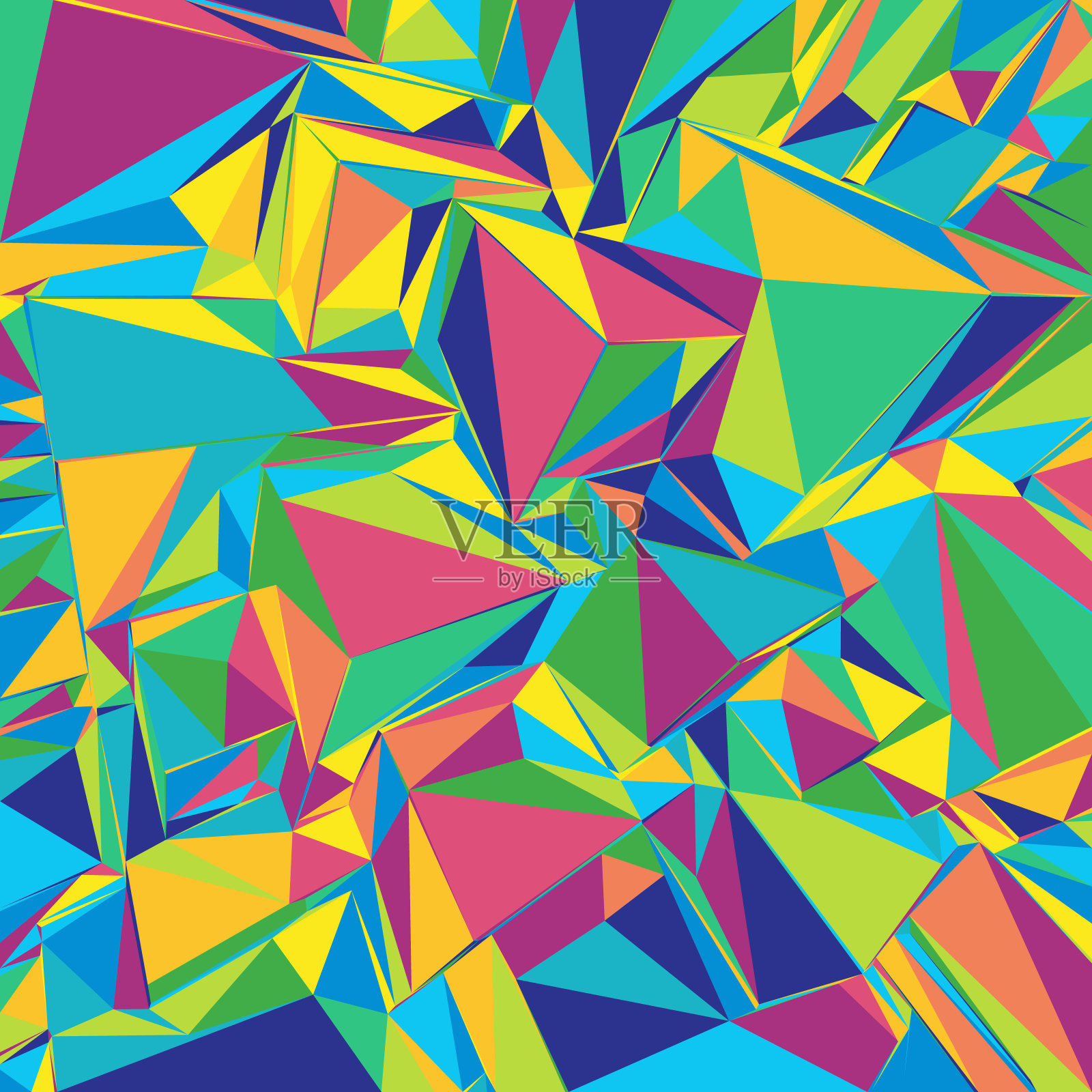 抽象的背景与彩色三角形杂志，小册子或移动锁屏幕插画图片素材