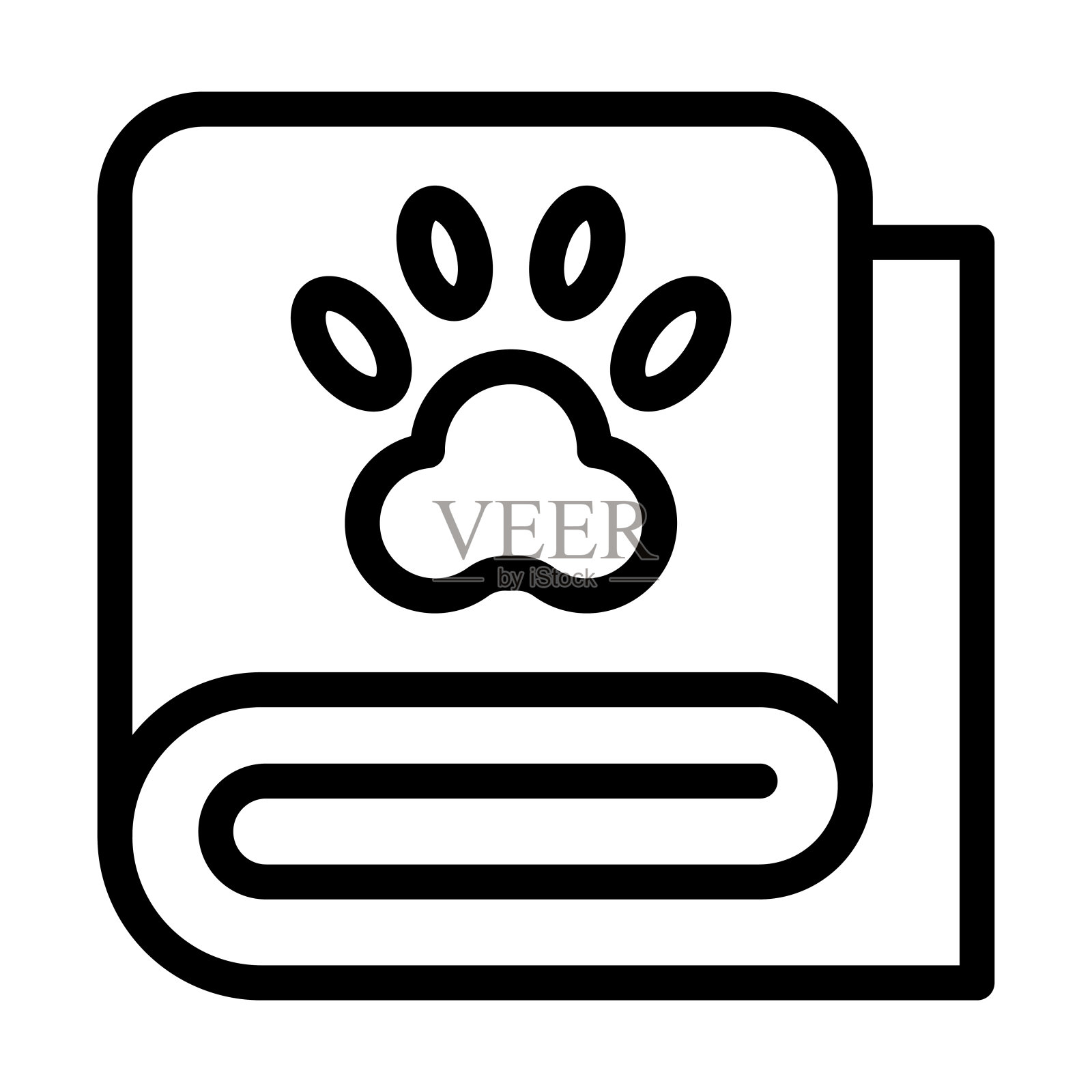 毛巾矢量粗线图标为个人和商业用途。插画图片素材