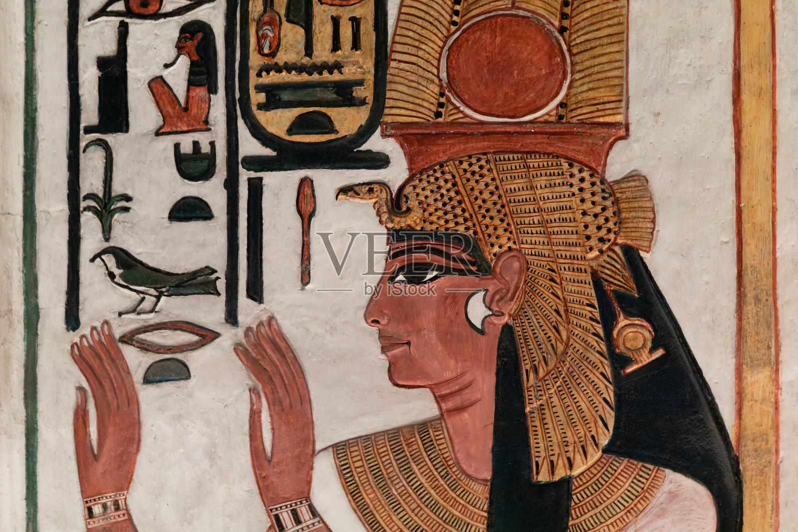 王后谷内壁画：奈费尔塔利王后墓，埃及卢克索照片摄影图片