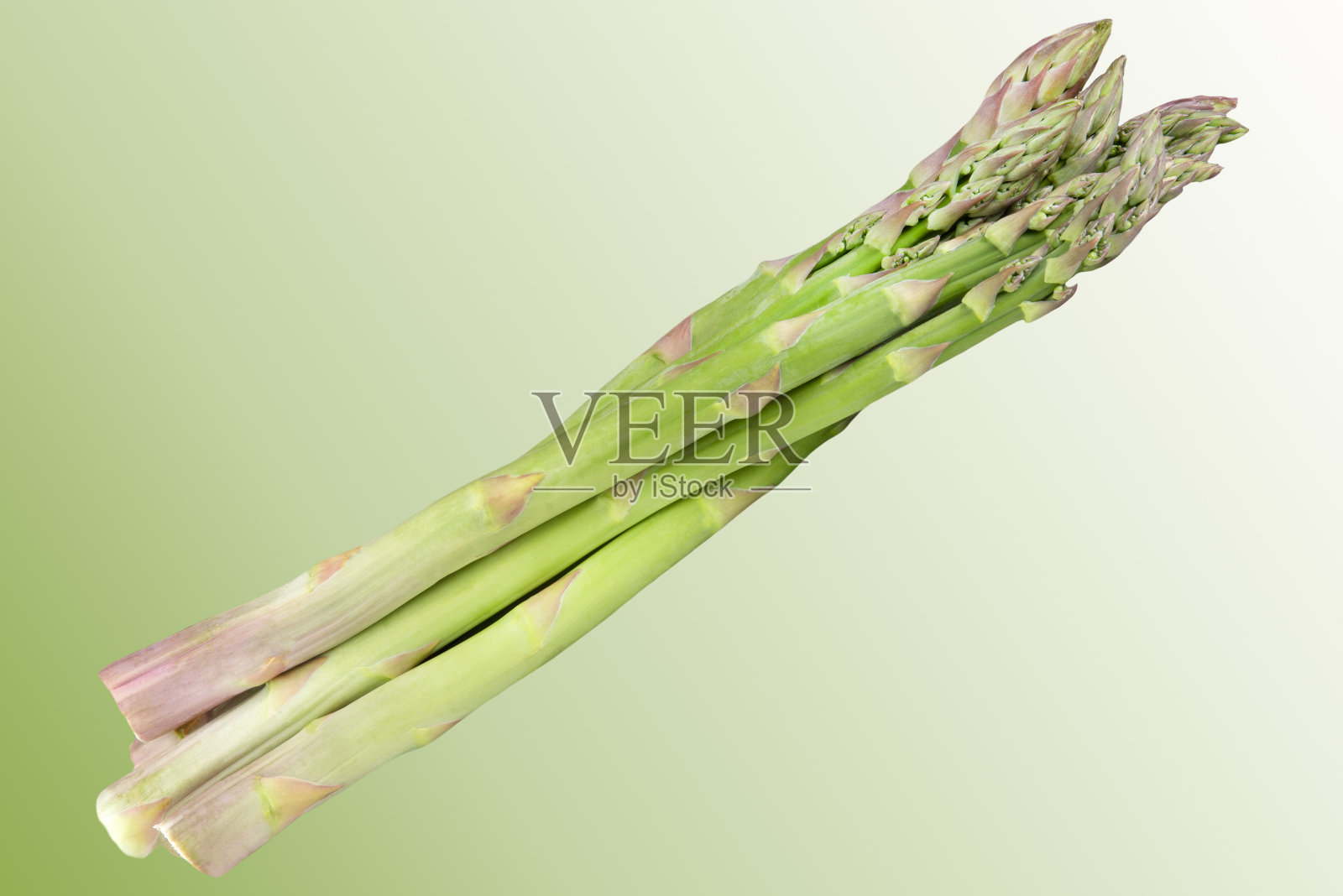 一串芦笋的悬浮。照片摄影图片