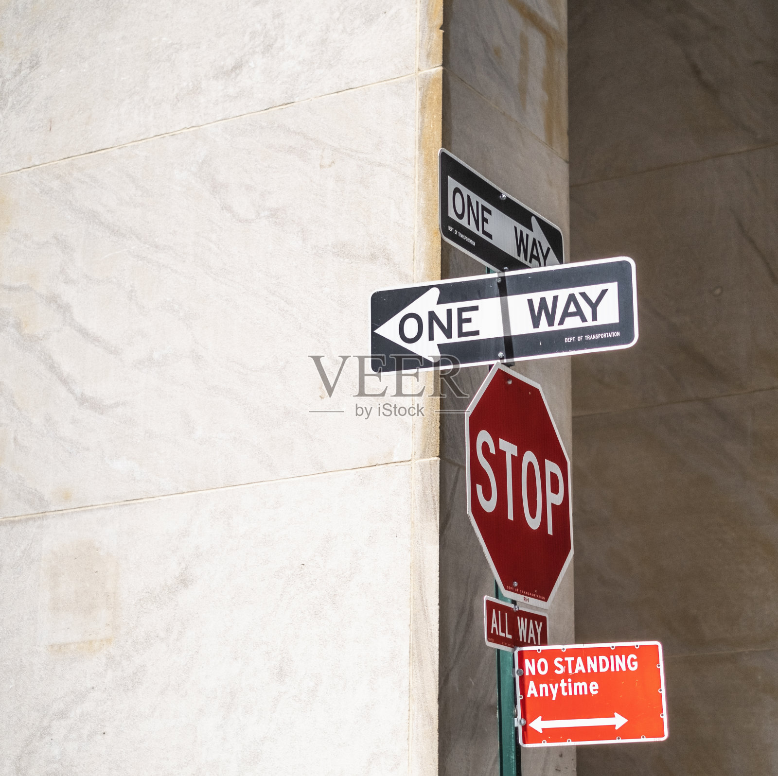 路标，纽约。照片摄影图片