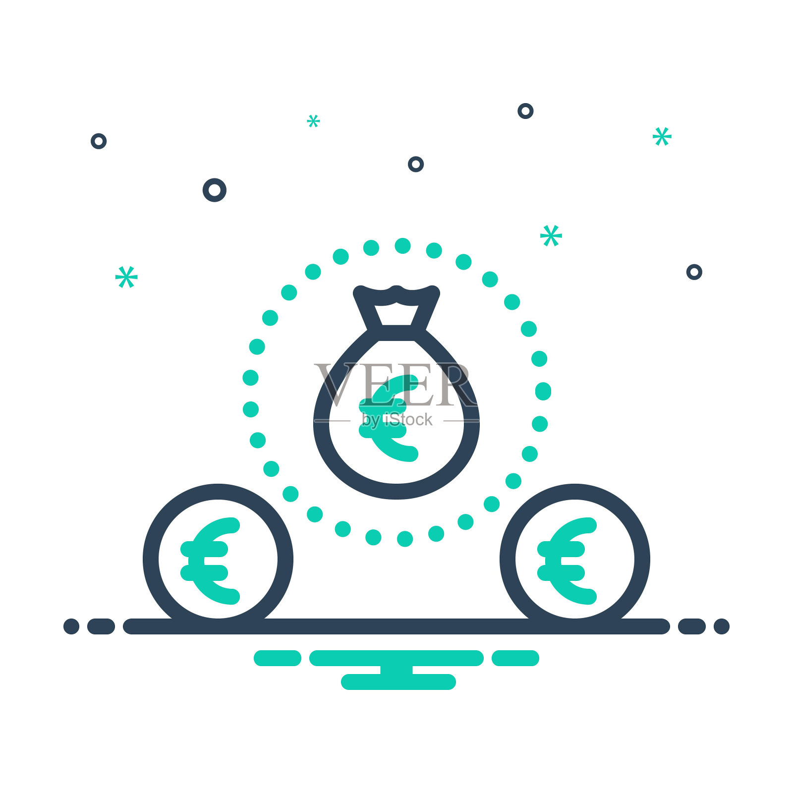 欧元的价格插画图片素材