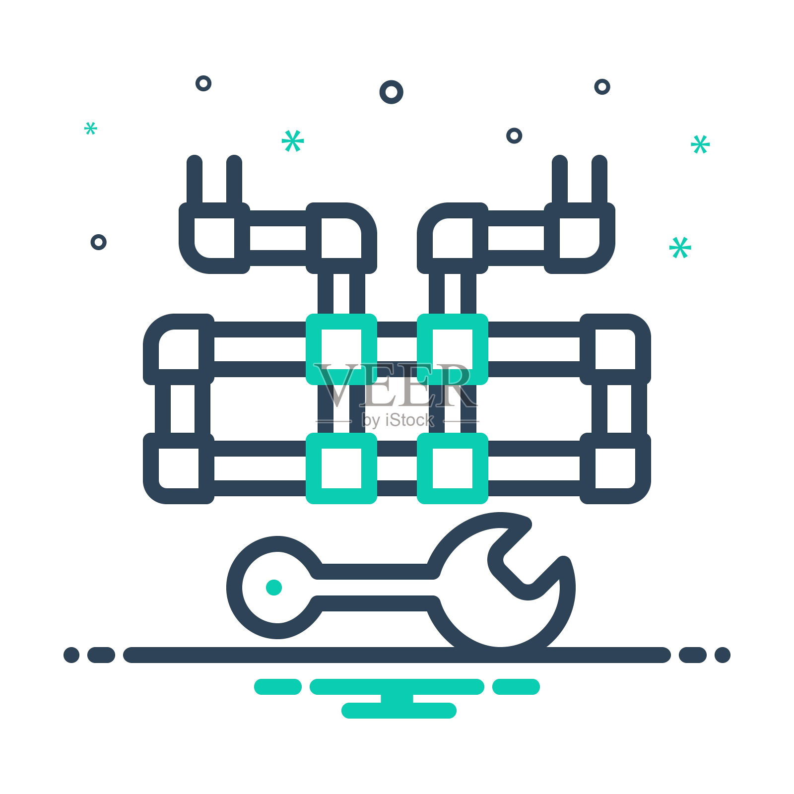 管道管道插画图片素材