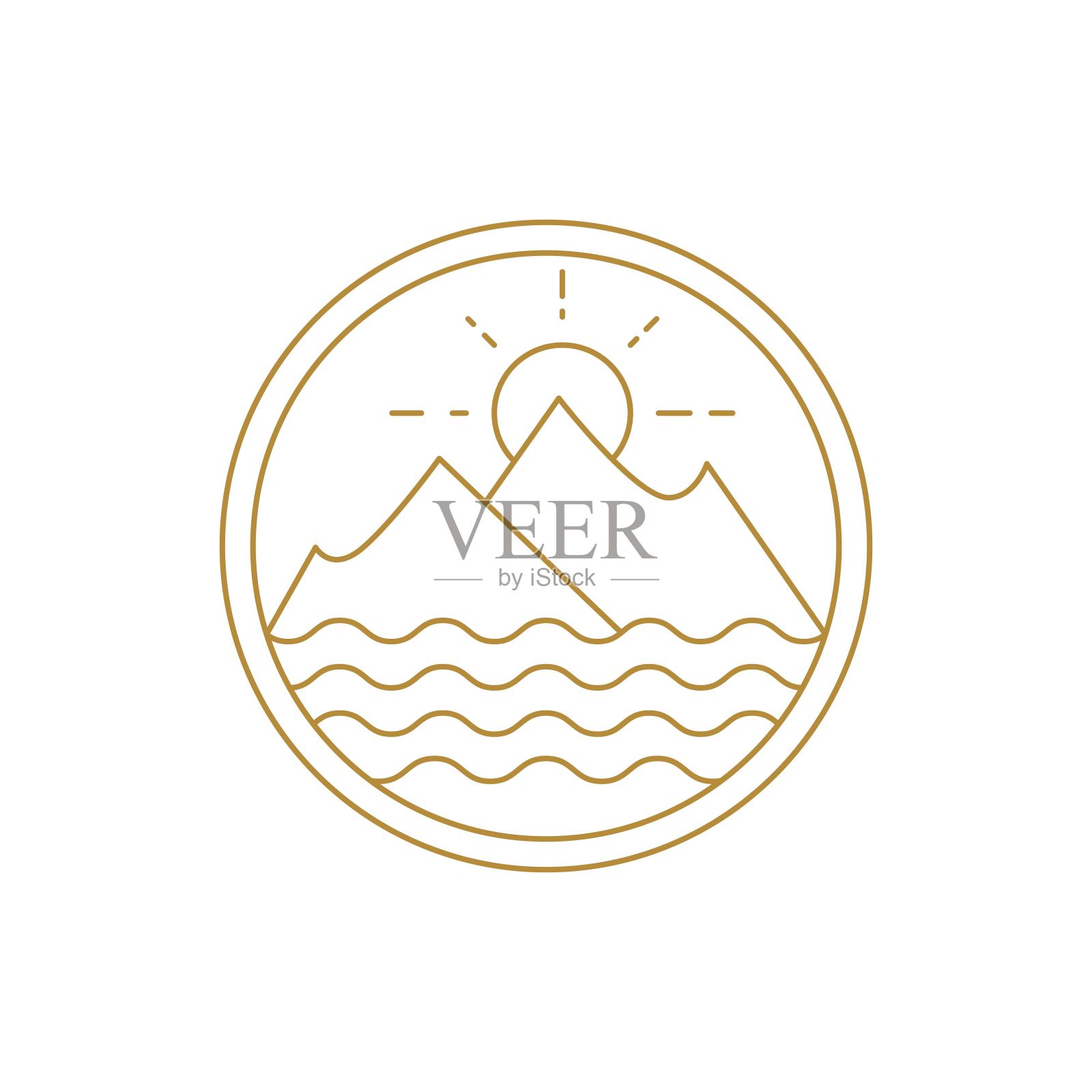 山岳图标插画设计插画图片素材