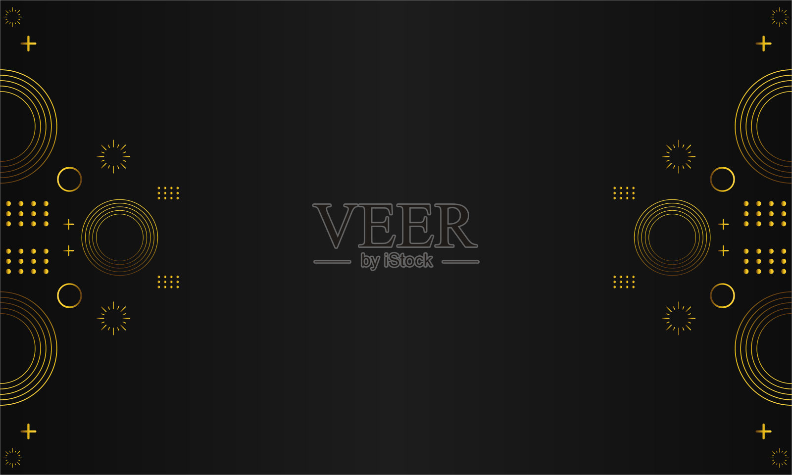 抽象的黑色背景与金色的元素。插画图片素材