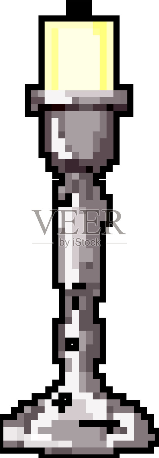 烛台老式游戏像素艺术设计元素图片