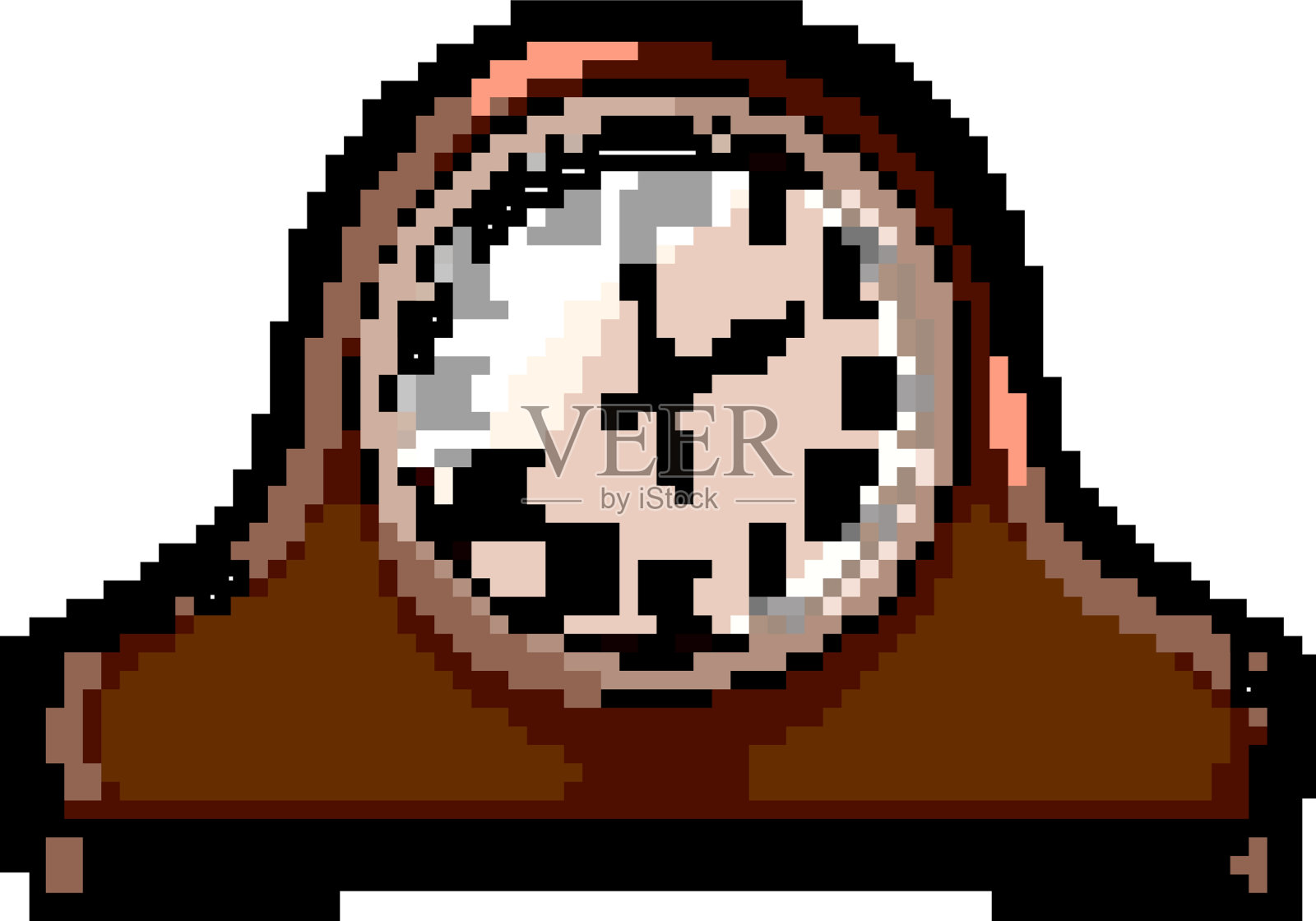 小时时钟复古游戏像素艺术设计元素图片