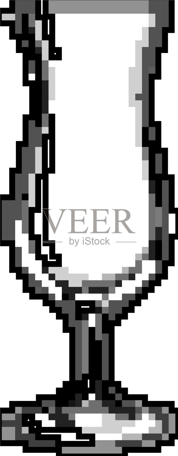 游戏介绍:红酒鸡尾酒杯像素化美术设计元素图片