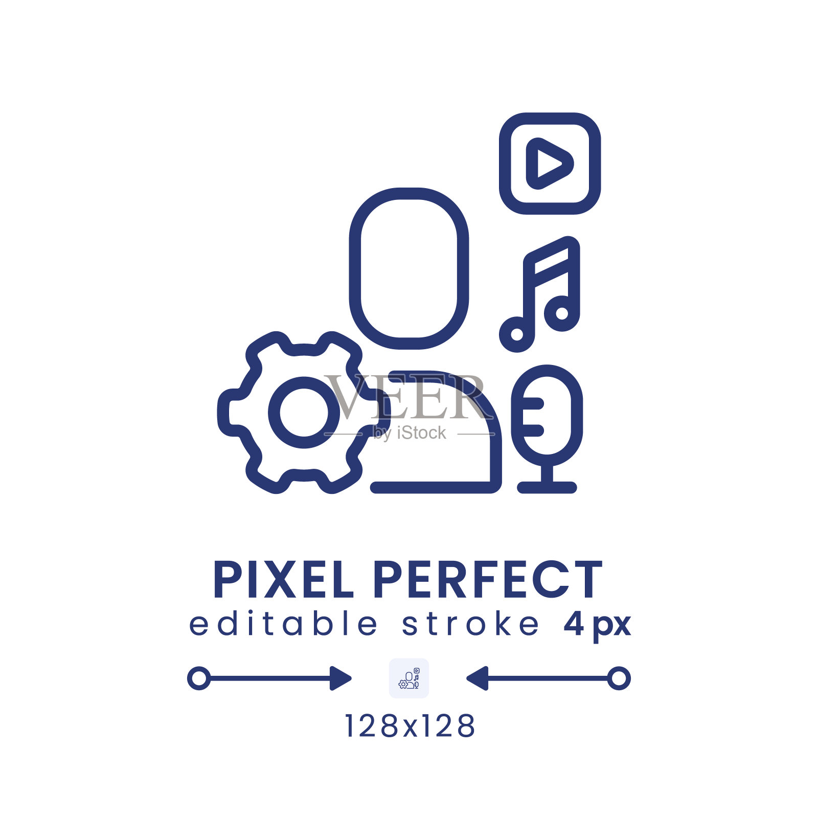 用户生成内容线性桌面图标图标素材