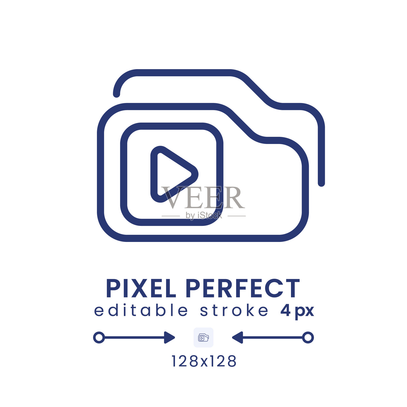 视频播放列表线性桌面图标图标素材