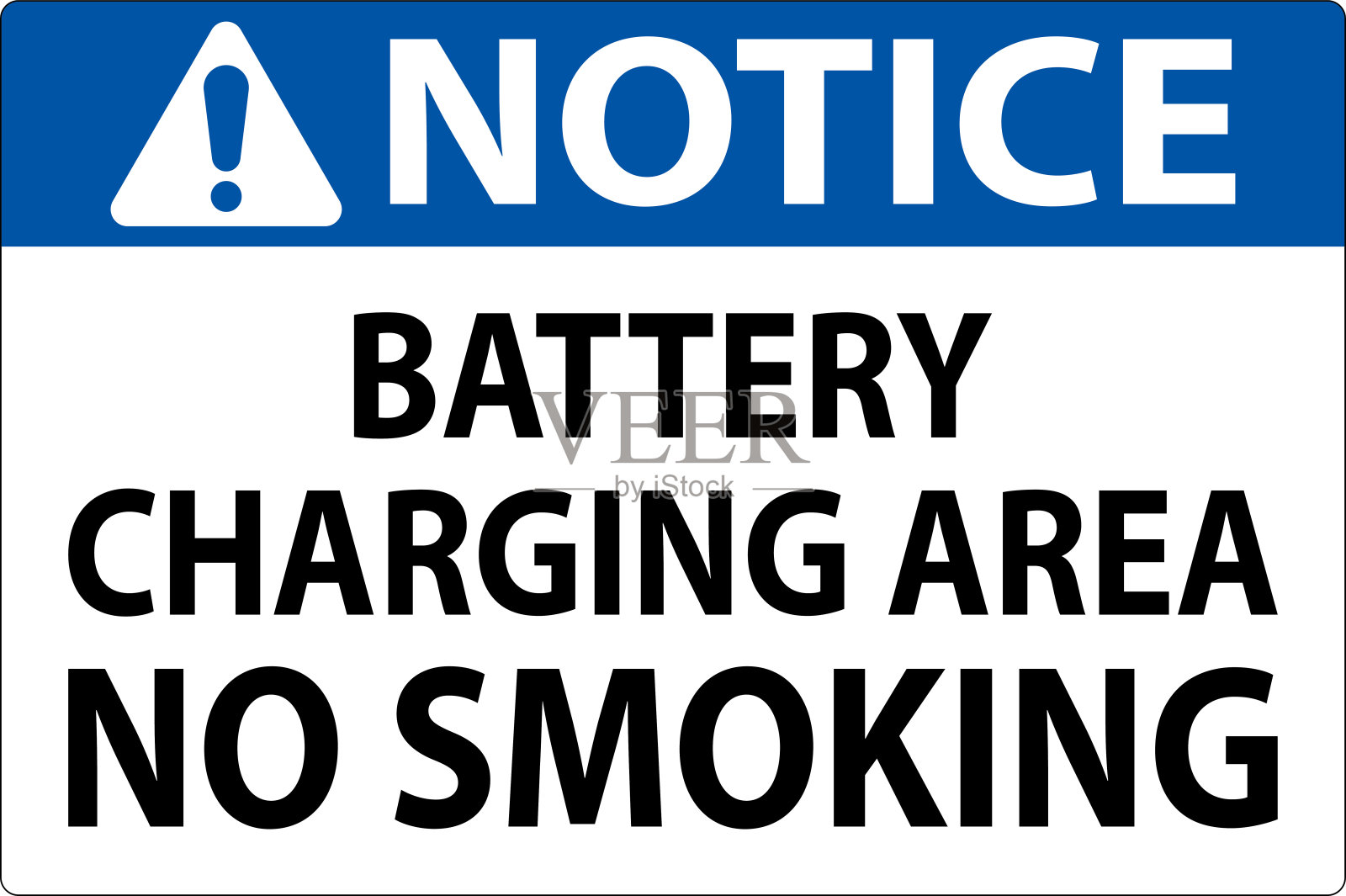 电池充电区，禁止吸烟插画图片素材