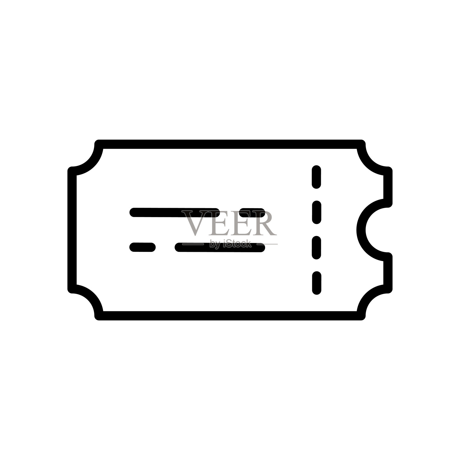 售票线图标。插画图片素材