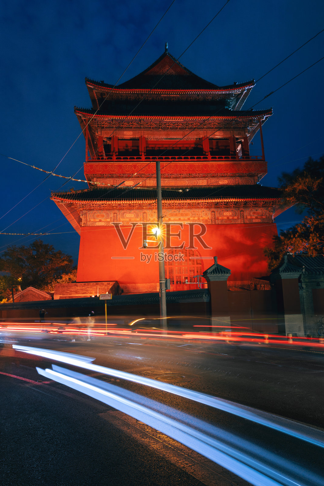 鼓楼之夜——北京照片摄影图片