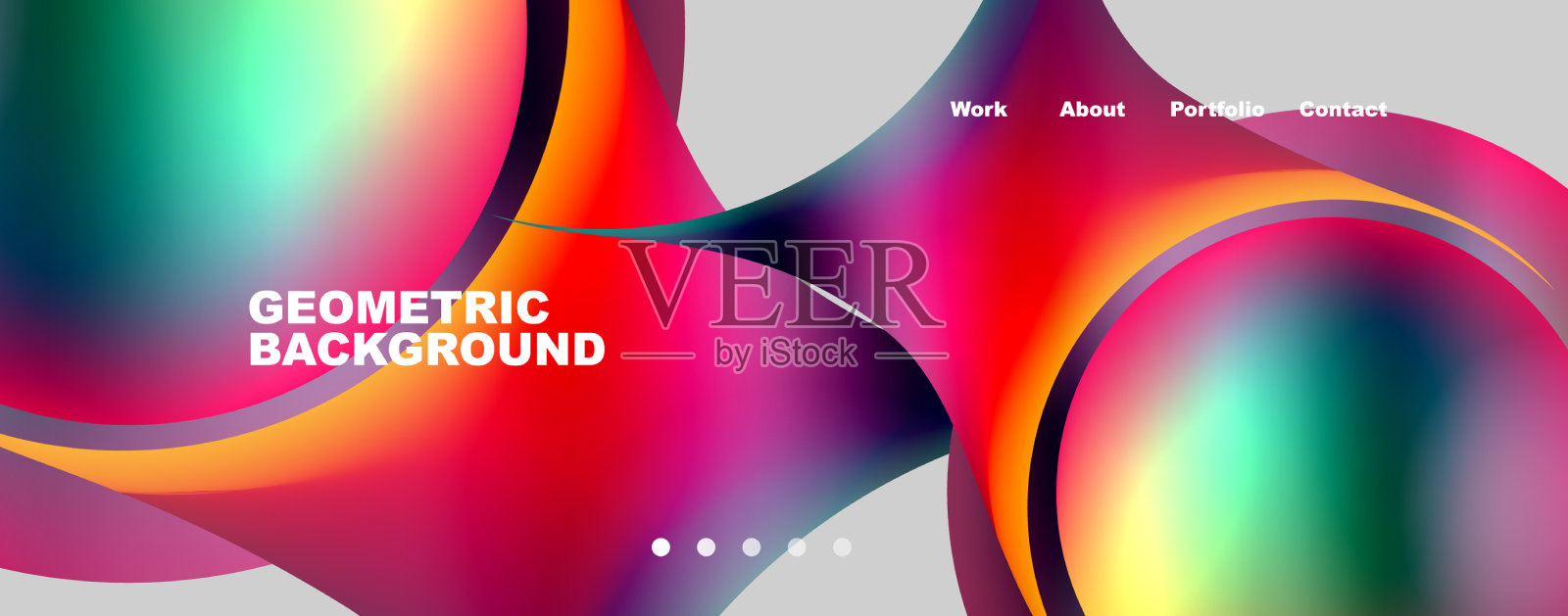 圆形和圆形几何抽象插画图片素材