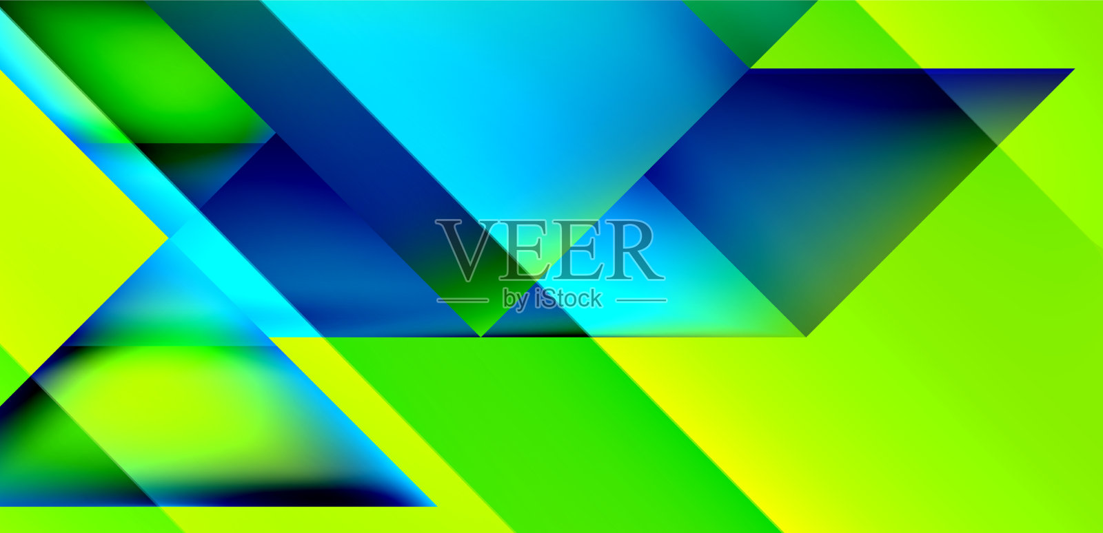 具有流体渐变颜色的动态三角形设计插画图片素材