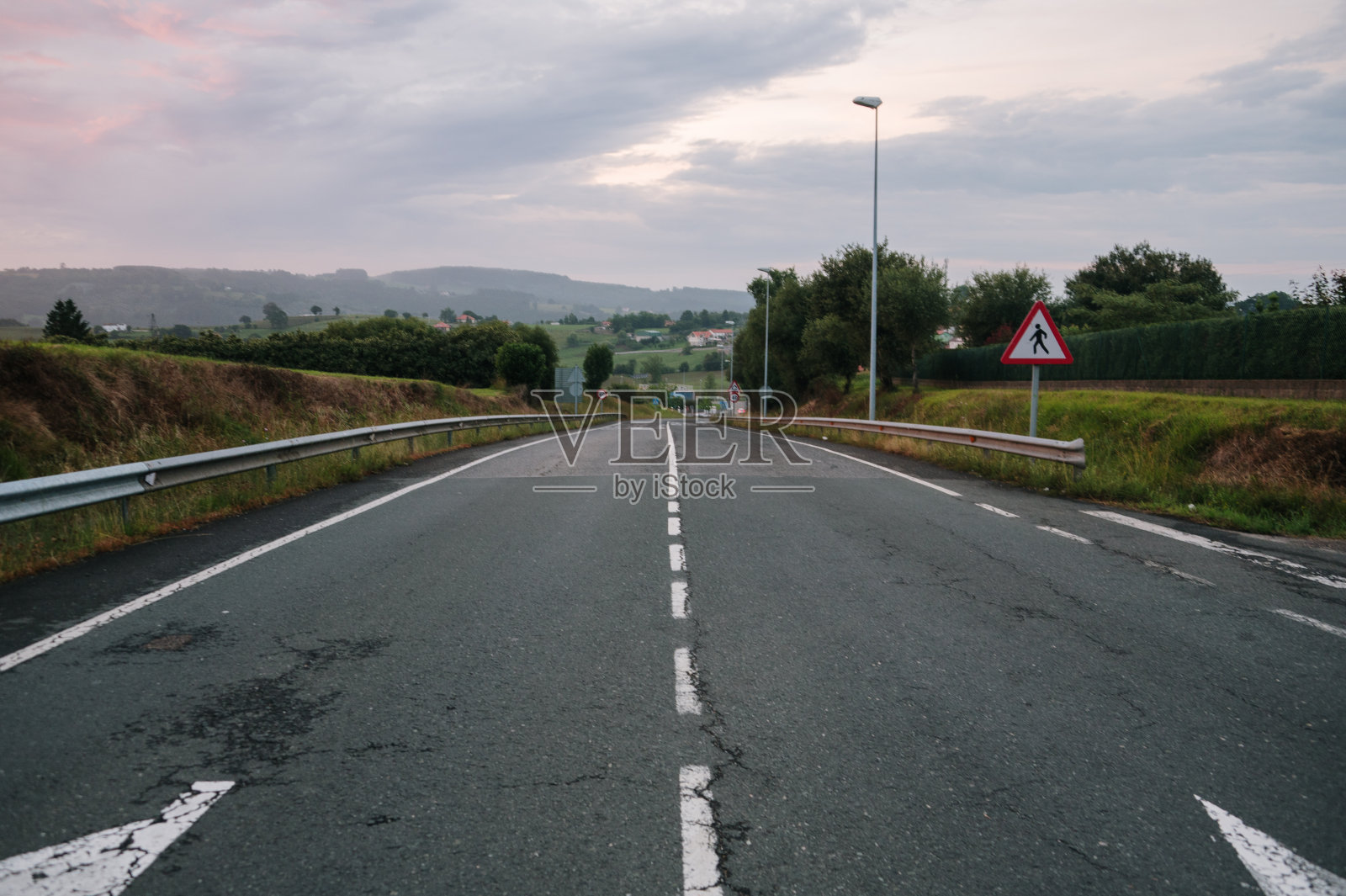 日落之路照片摄影图片