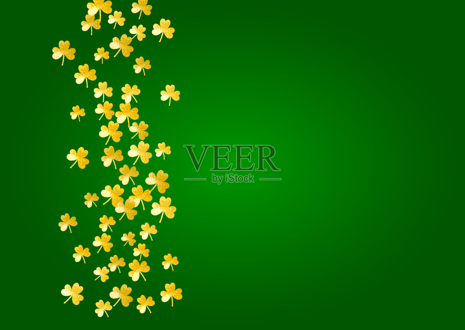 圣帕特里克节的三叶草背景。插画图片素材