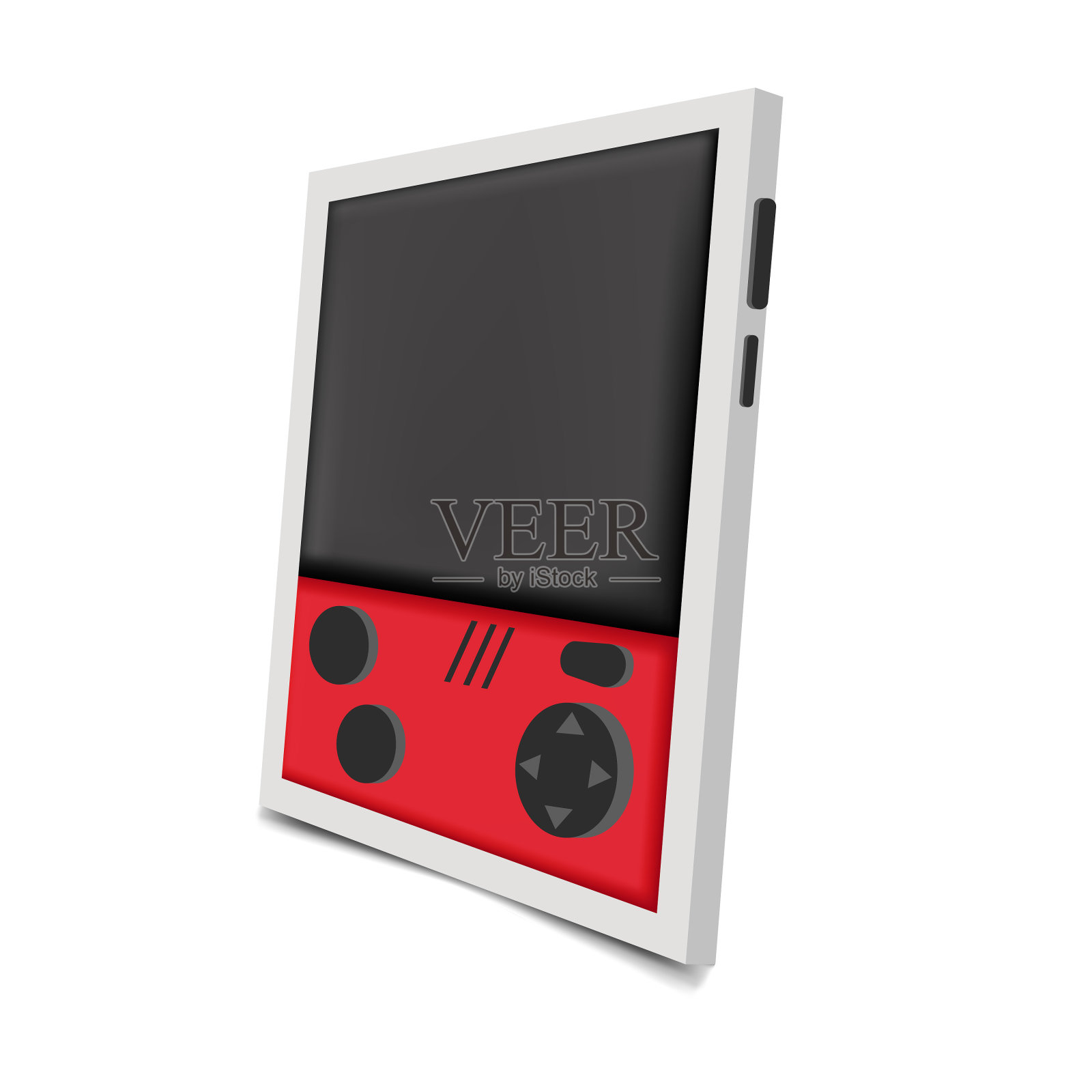 复古游戏设备的3D视图插画图片素材