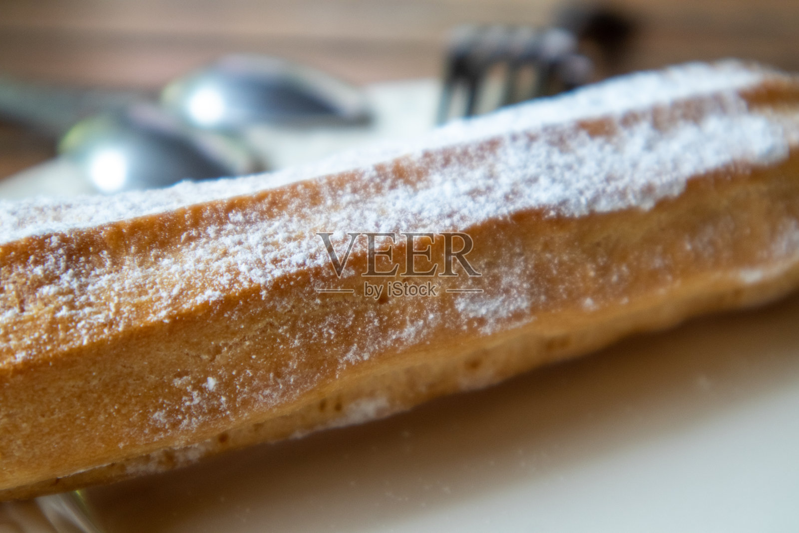 开胃原味泡芙的特写镜头照片摄影图片