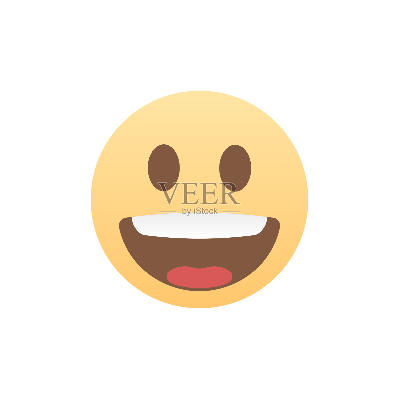 咧着嘴笑笑脸插画图片素材