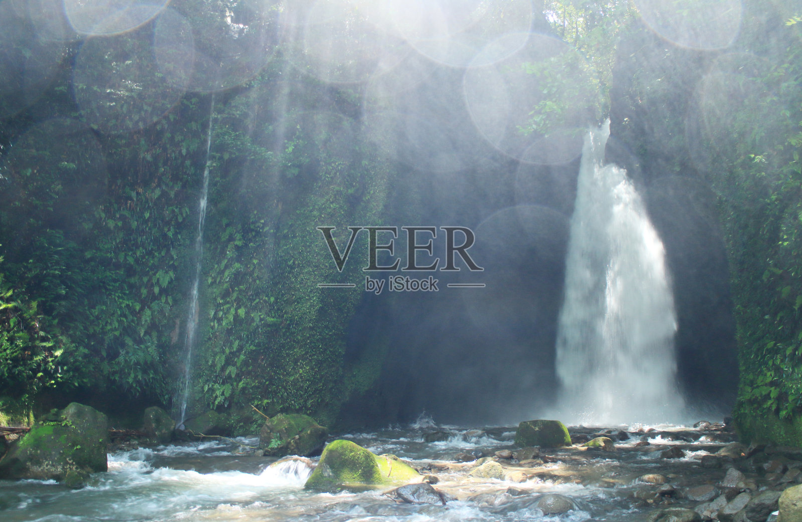 长野瀑布的美景照片摄影图片