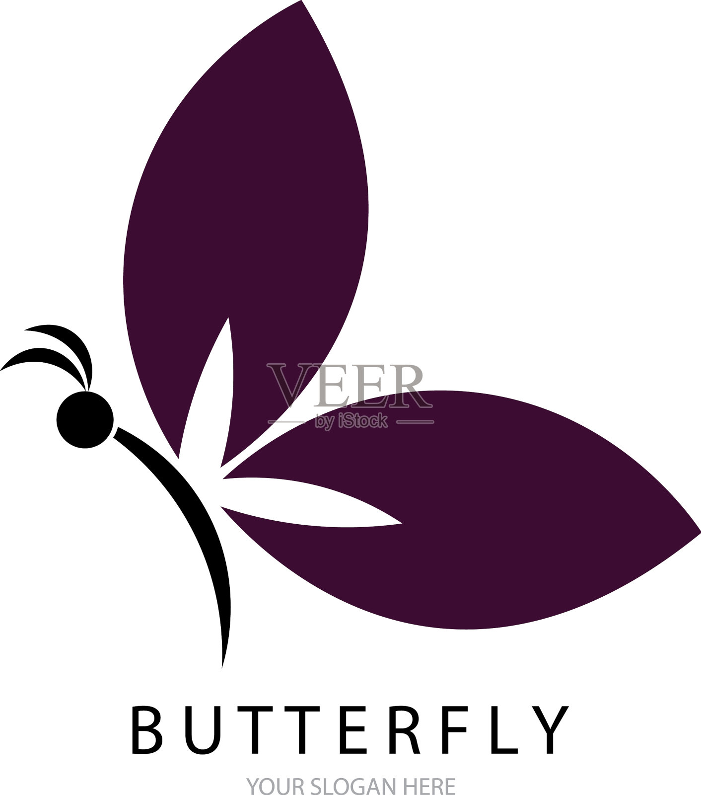 蝴蝶图标模板插画图片素材