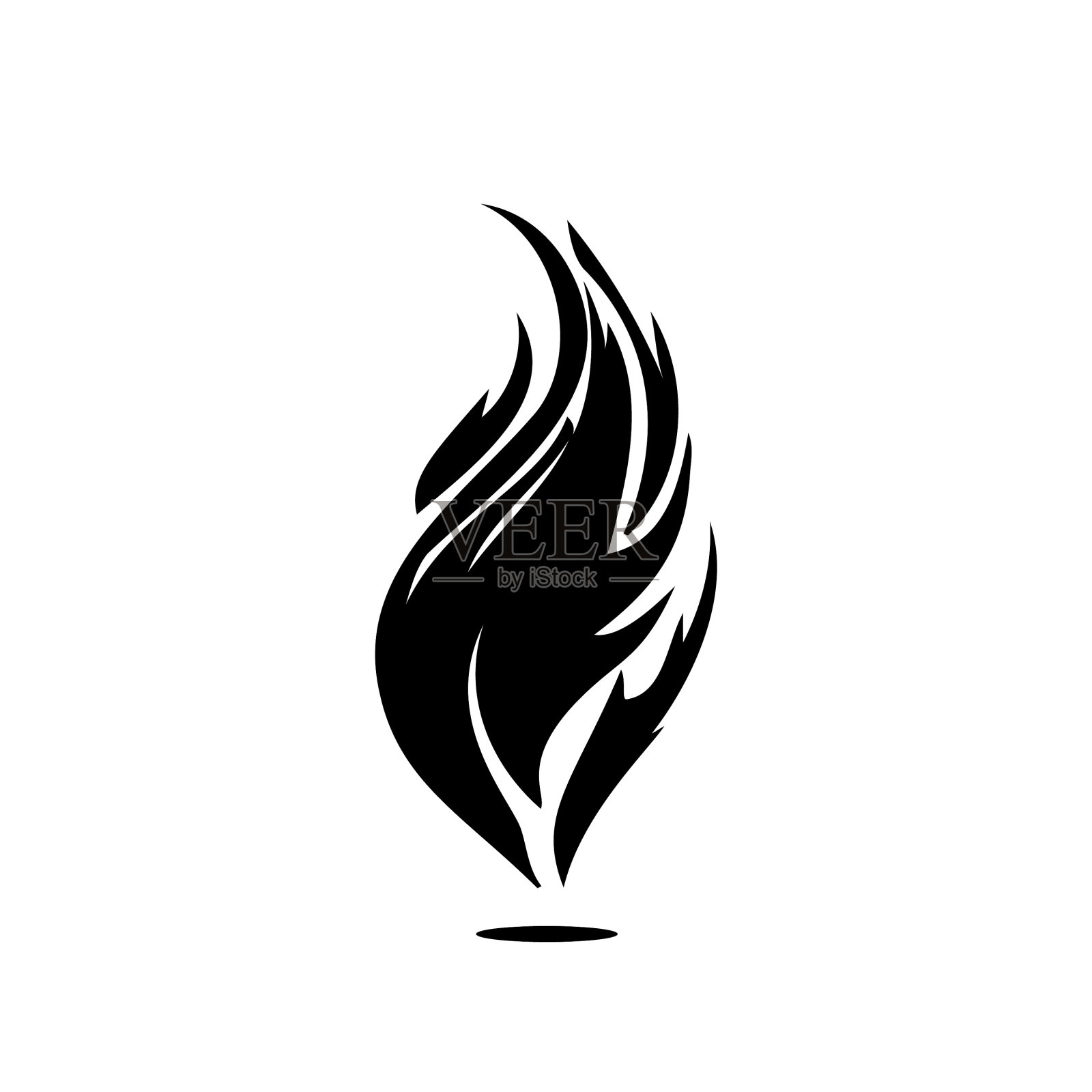 火焰图标火焰符号壁炉轮廓插画图片素材