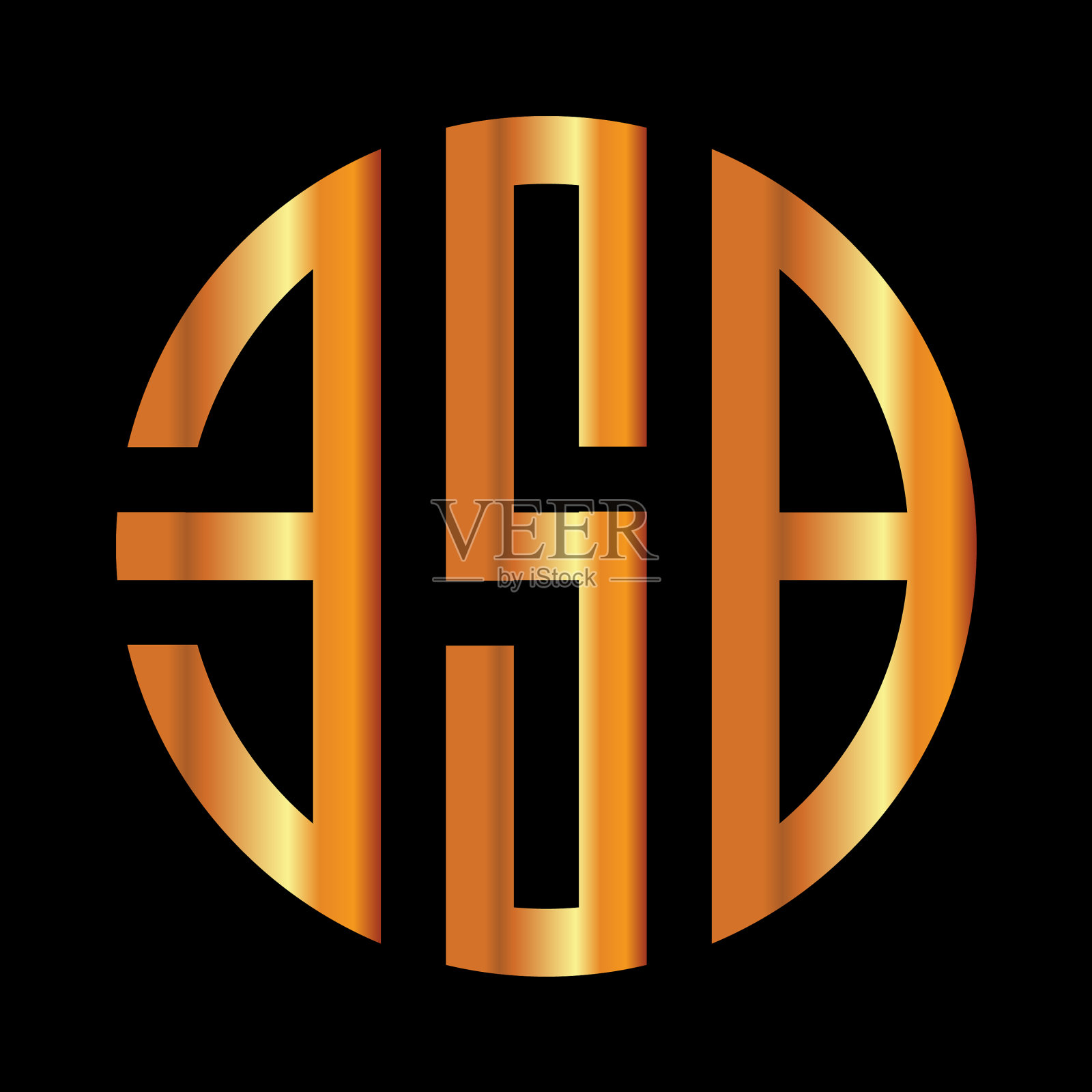 豪华企业的字母组合标志设计插画图片素材