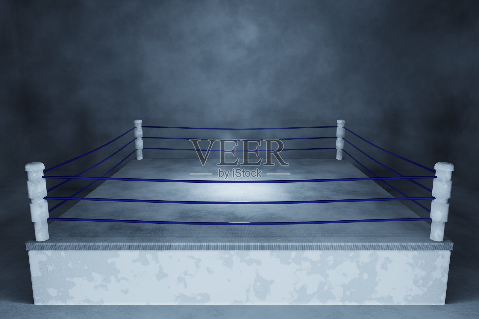 3d渲染，科幻未来的夜晚后末日场景与抽象的外星景观和月光在霓虹灯下发光。照片摄影图片