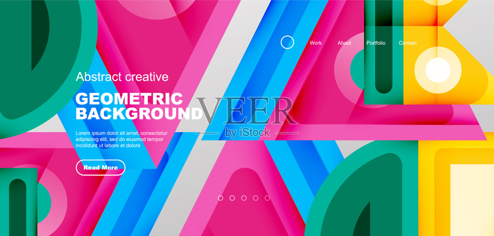 最小的登陆页几何形状业务插画图片素材