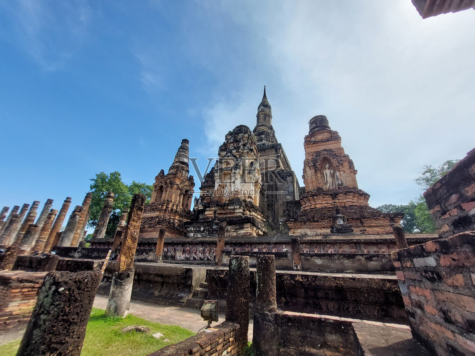 素可泰的古老寺庙照片摄影图片