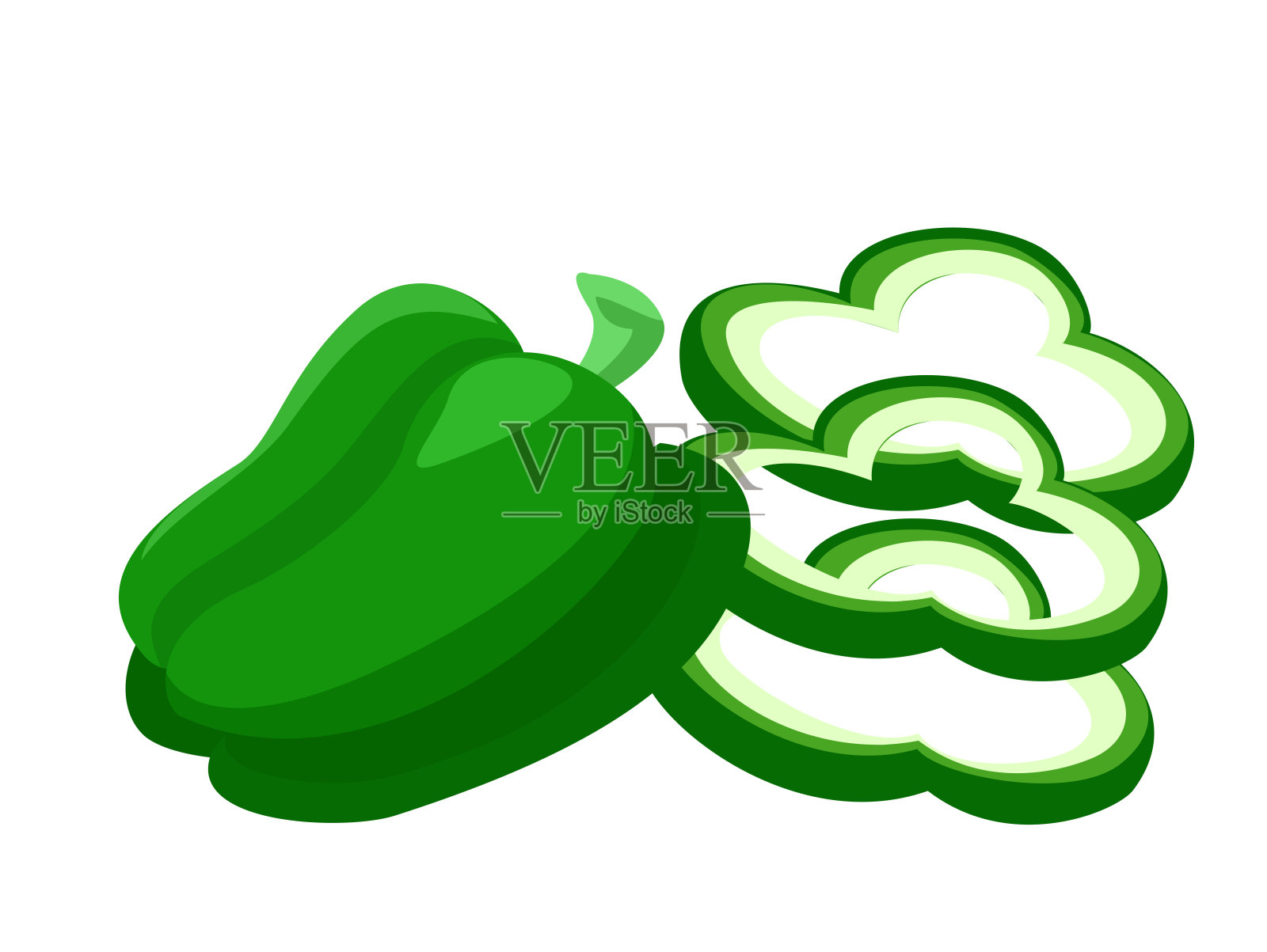 甜椒切片蔬菜图标/插图材料矢量插画图片素材