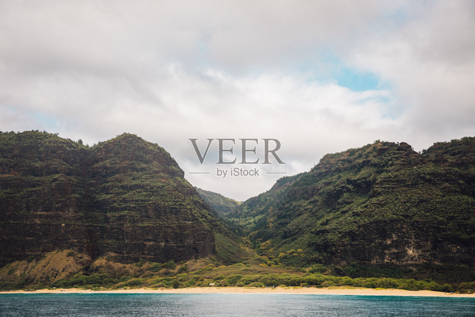 夏威夷考艾岛纳巴利海岸全景照片摄影图片