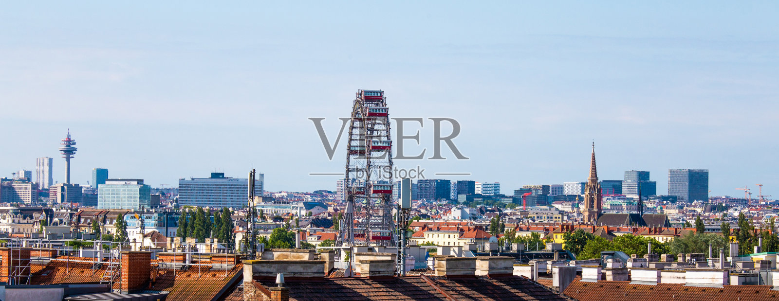 奥地利维也纳城市全景照片摄影图片