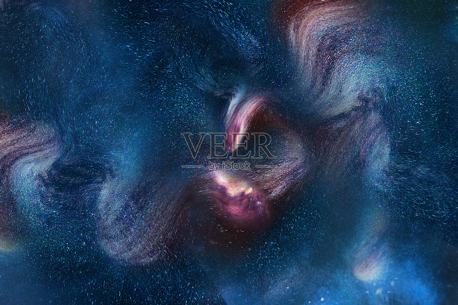 星星点缀的蓝色夜空。照片摄影图片