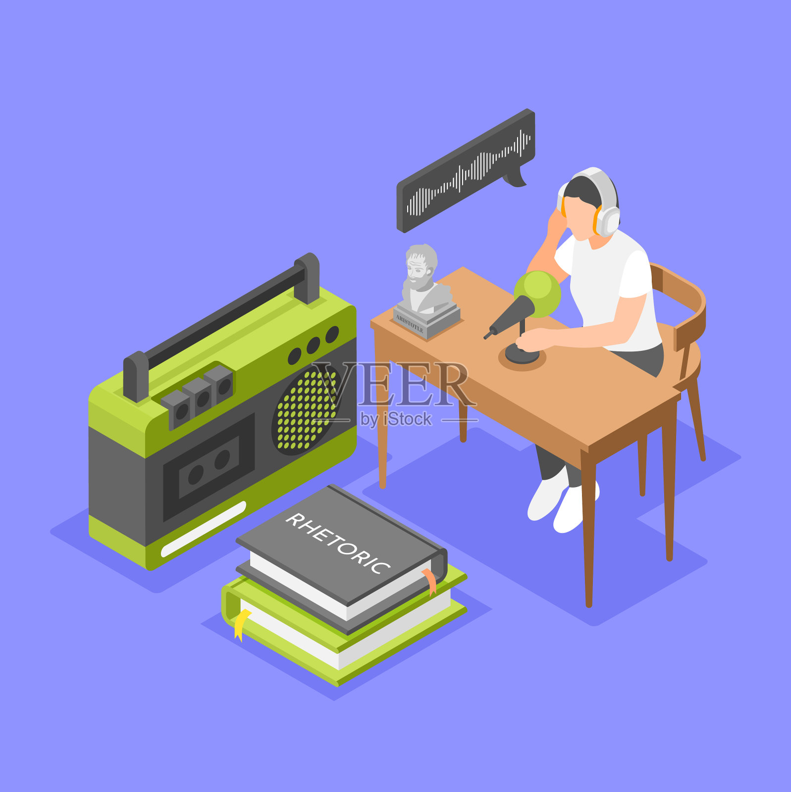 修辞等距背景插画图片素材