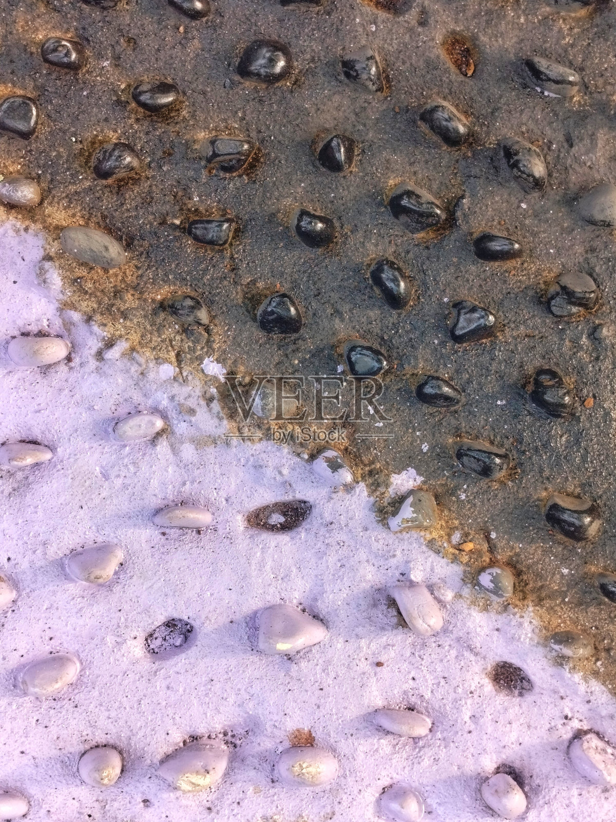 彩色鹅卵石地板照片摄影图片